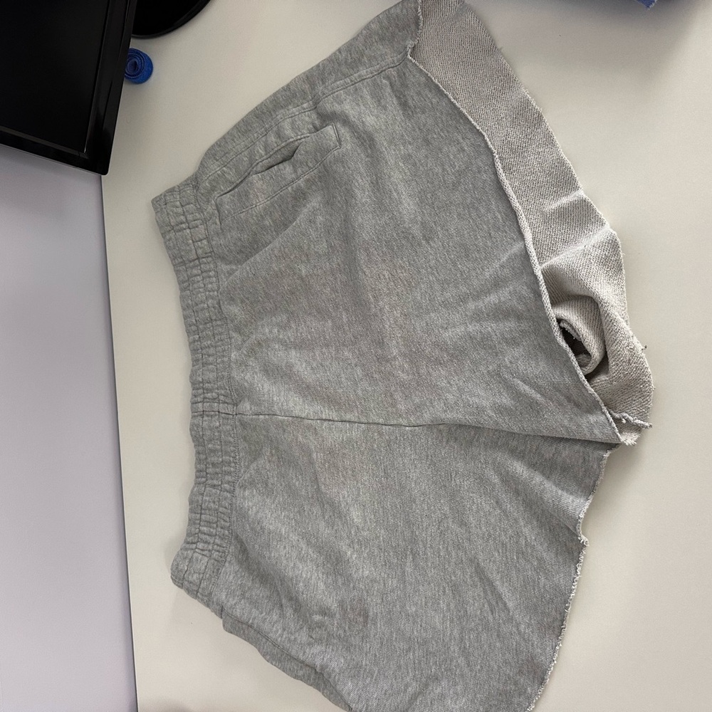 Aerie Gray Athletic Shorts Soft Jersey Elastic Waist